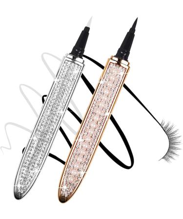 HAPINARY 2pcs Diamond Eyeliner Metallic Eyeliner Elf Eyeliner Lash Accessories Makeup Pens Rose Gold Plated 1 count (Pack of 1) Assorted Color - Buy Online on SooperMarket.com