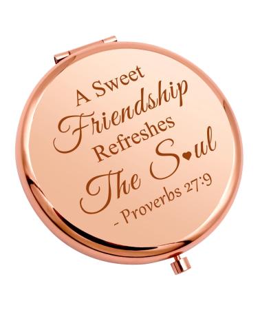Bible Verse Gift Christian Gift for Women Compact Makeup Mirror Religious Gift for Girl Inspirational Gift Friendship Gift Baptism Gift Pocket Makeup Mirror Easter Prayer Gift Birthday Gift for Friend Bible Verse Gifts 3