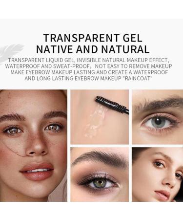 Clear Eyebrow Setting Gel Waterproof Liquid Brow Shaping Gel Long Lasting Brow Gel with Brush 2PCS eyebrow styling wax - Buy Online on SooperMarket.com