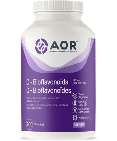 AOR Vitamin C+ Bioflavonoids 925mg 200 Capsules - High Potency Vitamin C Supplement with Ascorbic Acid & Citrus Bioflavonoids - Promotes Daily Vitality Healthy Skin Circulation & Natural Recovery 200 count (Pack of 1) - Buy Online on SooperMarket.com