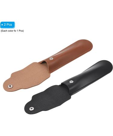 Patikil Leather Razor Protective Cover 2-Pack | Double Edge Razor & Vagina Shaver Protection | Travel-Friendly Black & Brown Case - Buy Online on SooperMarket.com
