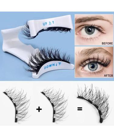 RZJZGZ Magnetic Eyelashes Natural Look Reusable Cat Eye Magnetic Lashes with Applicator Magnetic Eyelashes without Eyeliner Magnetic Lashes Kit No Glue or Eyeliner Needed (24P-4) - Buy Online on SooperMarket.com