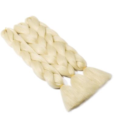 Gairyan 24 Jumbo Braids Extensions - Ombre Synthetic Hair - 3 Pack of Bleached Blonde Braid Hair for Box Braid & Crochet Twists - 300g 60cm - Buy Online on SooperMarket.com