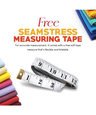 Premium 9-inch Fabric Scissors for Sewing - High Density Carbon Steel Shears with Bonus Measuring Tape for Fabric, Leather, and Metal Cutting - Buy Online on SooperMarket.com