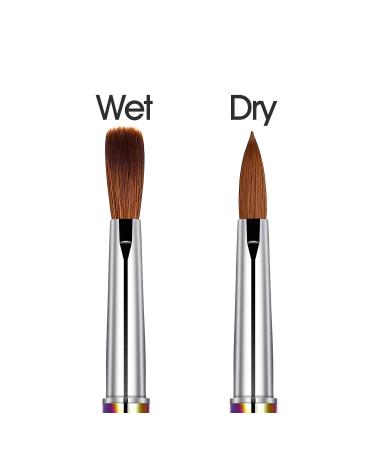 Shine Chance Size 8 Acrylic Nail Brush - 100% Real Kolinsky Art Brush for Acrylic Powder Application - Handmade Manicure Tool for Professional and Beginners - Buy Online on SooperMarket.com