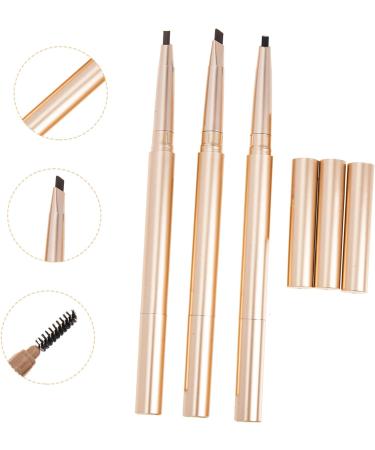 CANIGHT 3pcs Double Ended Eyebrow Pencil Brow Pencil Black Makeup Pen for Eyebrow Makeup Eyebrow Pencil Abs - Buy Online on SooperMarket.com