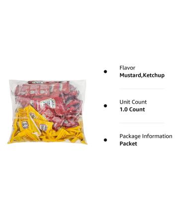 Heinz Ketchup and Mustard Packets - 100 Piece Assortment - Buy Online on SooperMarket.com