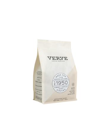 Verve Coffee Roasters Whole Bean Coffee 1950 Blend | Medium Roast, Brewed or Espresso | Ethiopian Blend, Direct Trade, Resealable Pouch | Enjoy Hot or Cold Brew | 12oz Bag The 1950