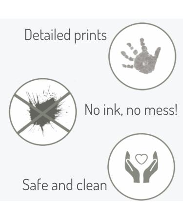 BUSHBABY Inkless Handprint and Footprint Kit - Baby & Pet Paw Print Keepsake - Newborn Essential Baby Gift - Unisex Baby Shower Present - New Mum Must-Have - Silver Wipe Included - Buy Online on SooperMarket.com
