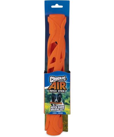 Chuckit! Air Fetch Stick Rubber Dog Toy Fetch Toy High Visibility Floats on Water Easy Breathe Improve Playtime Stamina Dog Toy - Large Large 1 pack Stick Large - Buy Online on SooperMarket.com