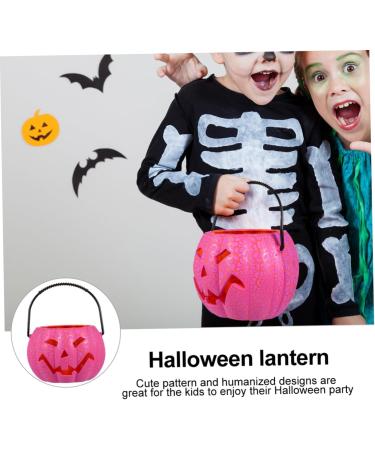 HOMSFOU 3 Pcs Glowing Crackle Purple Pumpkin Fall Pumpkin Decor Halloween Party Decorations Fall Centerpieces Trick or Treat Candy Buckets Halloween Paper Lantern Accessories Rural Plastic - Buy Online on SooperMarket.com