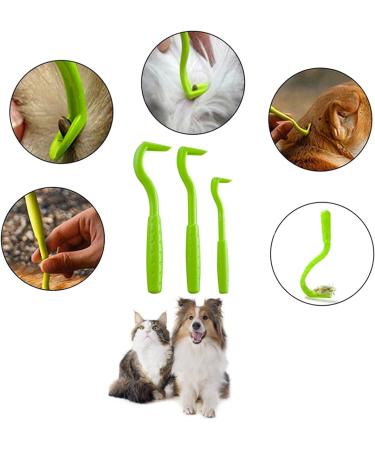 Izyufan Tick Remover Tool 3 Pcs - Painlessly Removes Ticks for Dogs, Cats, and Humans - Green - Buy Online on SooperMarket.com