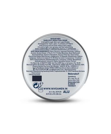 Nivea Men Dark Spot Reduction Cream 150ml - Even Skin Tone & Fade Dark Spots - Buy Online on SooperMarket.com