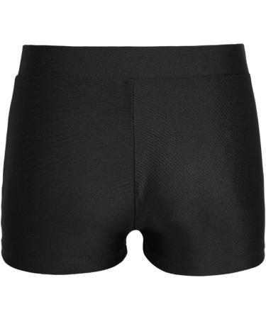 Tiobug Girls Sports Shorts - Smooth Fabric Stretch Yoga & Dance Pants in Black (Size 3 140-152) - Ideal for Fitness Leisure & Training - Buy Online on SooperMarket.com