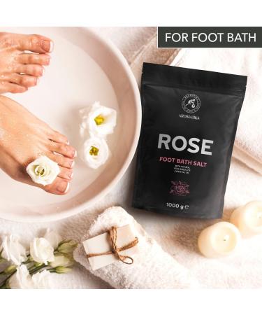 Foot Bath Salt with Sea Salt & Rose Oil - 1kg Pedicure Additive for Tired Feet - Natural Foot Care - Buy Online on SooperMarket.com