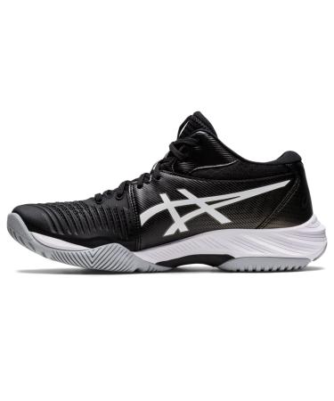 ASICS Men's Netburner Ballistic FlyteFoam Mid Top 3 Volleyball Shoes 10.5 Black/White