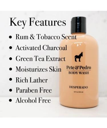 Pete & Pedro BAD BOY KIT | Bold Shampoo Cowboy Conditioner & Desperado Body Wash - Shark Tank Featured Men's Bodycare Set | International Shipping Available - Buy Online on SooperMarket.com