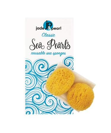 Sea Pearls Reusable Sea Sponges - Classic Medium 2pk