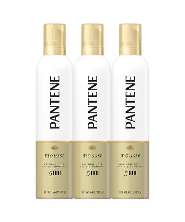 Pantene Mousse Maximum Hold Pro-V Humidity Resistant 6.6 Ounce (Pack of 3) Hair Mousse