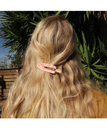 Magicsky 10PCS No Bend Hair Clips for Styling - Pink Opal Acrylic Resin Flat Clips - No Crease Curl Small Pins - Bang Seamless Barrette Tool for Makeup-Hairstyle - Women Girls Accessories - Buy Online on SooperMarket.com
