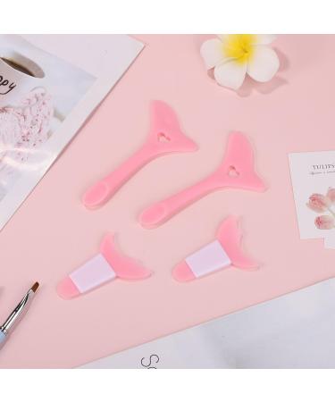4pcs Eyeliner Stencils Eyeliner Helper Tool Silicone Eyeliner Eyeshadow Stencils Mascara Shield Applicator for Eyeliner Eyelashes Eyebrows Lip Liner Face Contour (Pink) - Buy Online on SooperMarket.com