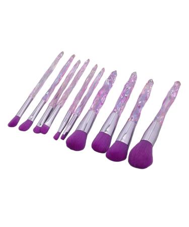 Soft Lightweight Portable Purple Makeup Brush Set - 10 Pcs Blush & Eyeshadow - Skin Friendly Cosmetics for Daily Use - International Shipping Available - Buy Online on SooperMarket.com