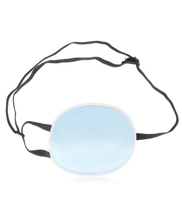 3 Pieces Amblyopia Eye Patch Silk Cotton Elastic Strap Full Cover Light Blocking Strabismus Eye Pad Adult Adjustable Single Eye Patch with Elastic Strap(Blue)