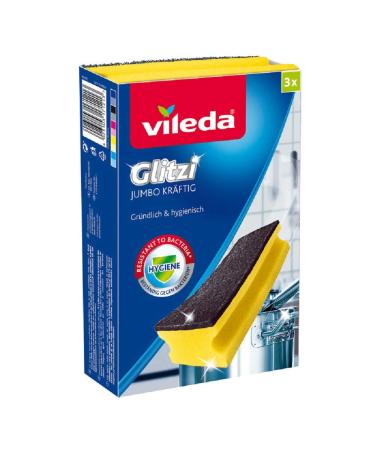 Vileda Glitzi Jumbo Strong with Antibac - Extra scrubbing power even on large surfaces 3 pieces (1 pack)