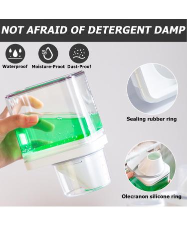 WANDGU Airtight Detergent Dispenser with Doser: 2 Pieces Reusable Washing Powder Dispenser Detergent Box Airtight Washing Powder Container White 1100 ml + 700 ml - Buy Online on SooperMarket.com