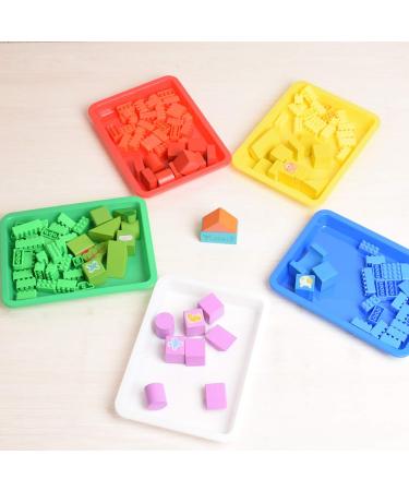Weoxpr 5 Pack Multicolor Plastic Art Trays - Crafts Organizer for DIY Projects, Painting, Beads - School & Home Art Supplies - Buy Online on SooperMarket.com