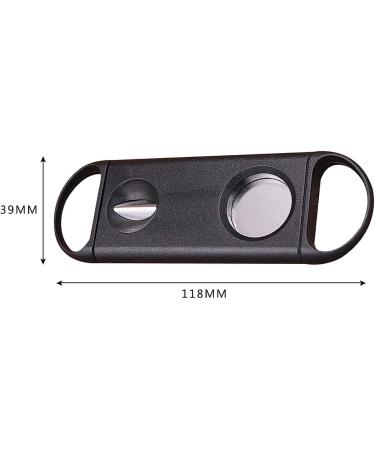 amropi Cigar Cutter Guillotine V Cut 2 in 1 Black Plastic Cigar Clippers in Gift Pouch 1 Pack (Black x 1) - Buy Online on SooperMarket.com