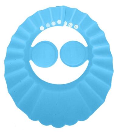 Baby Bathing Hat 6.6in Diameter Kids Shampoo Hat Silicone Ear Shower Hat for Children(Blue) - Buy Online on SooperMarket.com