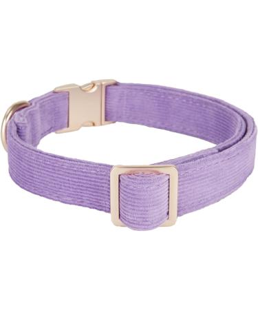 YUDOTE Ultra-Soft Dog Collar for Medium Dogs - Natural Cotton Cord Sensitive Skin Lilac M (1 Pack) - International Shipping Available - Buy Online on SooperMarket.com