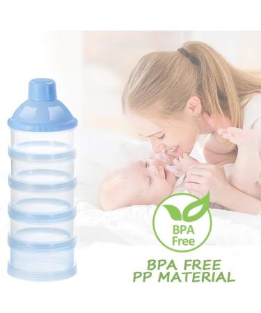 Felly Portable 4-Layer Formula Dispenser & Snack Storage Box - Blue | Ideal for Travel & Outdoor Activities - Buy Online on SooperMarket.com