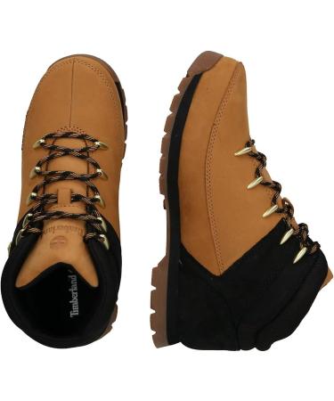 Timberland Unisex Kids Euro Sprint Chukka Boots 38 EU - Yellow Wheat Black Nubuck | Shop Now for International Shipping - Buy Online on SooperMarket.com