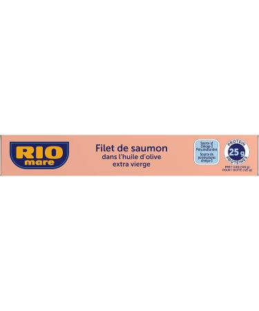 Rio Mare - Salmon Fillet in Extra Virgin Olive Oil - Made in Italy Skinless & Boneless - Whole Salmon Fillet - 125g - Buy Online on SooperMarket.com