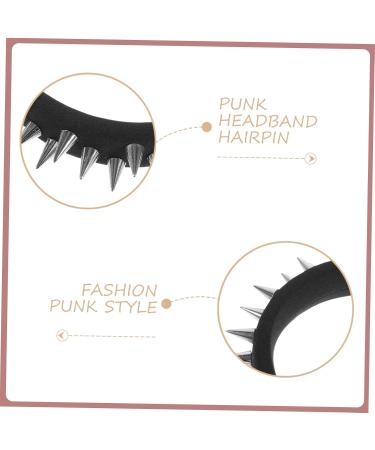Gogogmee Studded Black Headband Headbands for Teen Embellished Headbands for Women Thin Headband No Slip Headband for Women Punk Rock Accessories Statement Headbands for Women - Buy Online on SooperMarket.com
