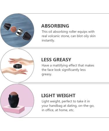 Mikinona Face Cleaning Roller Facial Skin Care Roller Face Tools Skincare Tools Facial Oil Control Tool Natural Massager 5X2.9X2.9CM White - Buy Online on SooperMarket.com