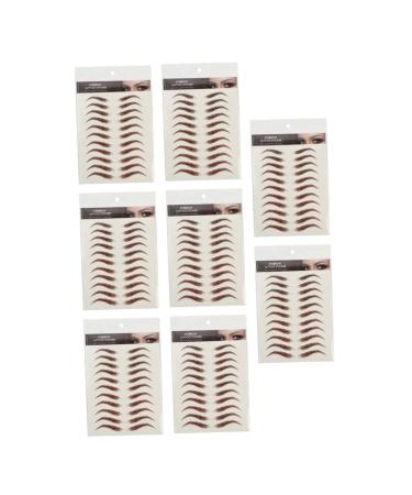 FOYTOKI 9 Sheets Waterproof Eyebrow Stickers Eyebrow Tool Makeup Gadgets Temporary Brow Tattoos Hair 6d