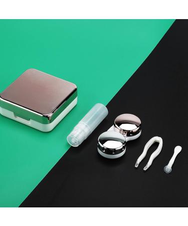 Akozon Lens Kutusu - Cute Pink Contact Lens Container Set with Mirror | Soft Travel Eye Care Storage Box - Buy Online on SooperMarket.com
