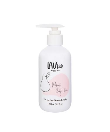 LAV KIDS Delicate Body Lotion with Camomile  Sweet Almond and Shea Butter  200ml Naturally Gentle Kids and Baby Moisturiser Cream  Dermatologically Tested for All Skin Care Types