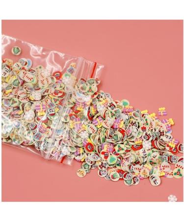 EGURS 1000 PCS 3D Nail Art Polymer Clay Slices - Soft Tone Pearl Stickers for Nail Decoration & Crafting - Perfect for Christmas - Buy Online on SooperMarket.com