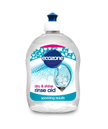 Ecozone Dishwasher Rinse Aid 500ml Active Quick Dry Action Sparkling Results