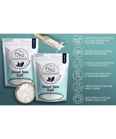 Natural Elephant Dead Sea Salt Fine Grain 100% Natural & Pure - Travel Size 0.25 lbs (4 oz) - Buy Online on SooperMarket.com