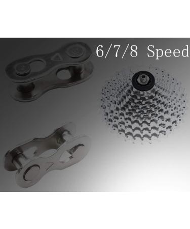 Hyamass 4 Pairs Bicycle Missing Link Reusable Steel Bike Chain 6/7/8 Speed - Silver - Buy Online on SooperMarket.com