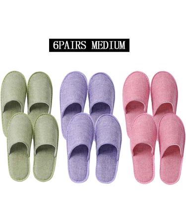 UILB 510 Pairs Disposable Home Slippers - Mixed Multi-Color Family Spa Hotel Office Party Slippers - Buy Online on SooperMarket.com