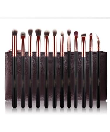 DFHBFG 12-Piece Professional Eye Shadow Brush Set | Complete Makeup Tools for Flawless Eyes | International Shipping Available - Buy Online on SooperMarket.com