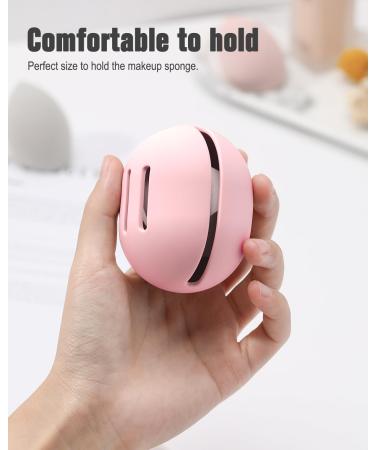 FERYES 2 PCS Makeup Sponge Holder - Silicone Beauty Blender Case for Travel - Pink Makeup Sponge Storage - Buy Online on SooperMarket.com