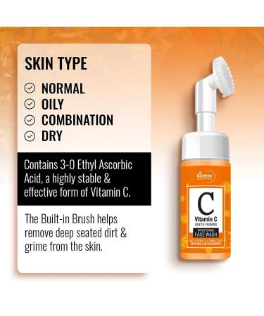 StBotanica Vitamin C Brightening Foaming Face Wash 120ml - With Turmeric & Saffron | Sulphate & Paraben Free | International Shipping - Buy Online on SooperMarket.com