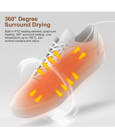Flintronic Electric Shoe Dryer - Portable 3-Mode Timer Boot Dryer for Ski Boots Socks Shoes & Gloves (EU Plug) - Buy Online on SooperMarket.com